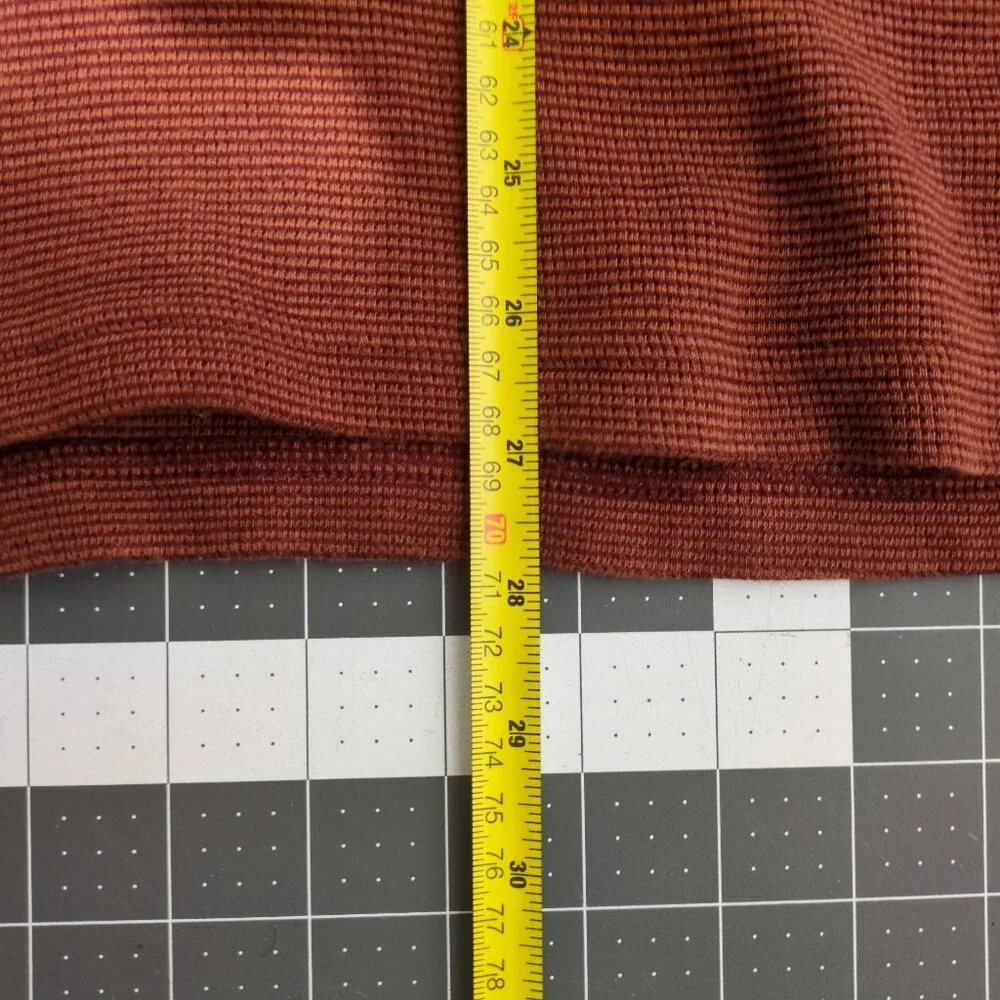 Bonobos Waffle Knit Mens Large Crew Orange Long Sleeve Grunge Streetwear Skate - Picture 8 of 12